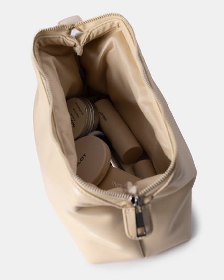 Minimalist Makeup Bag Almond