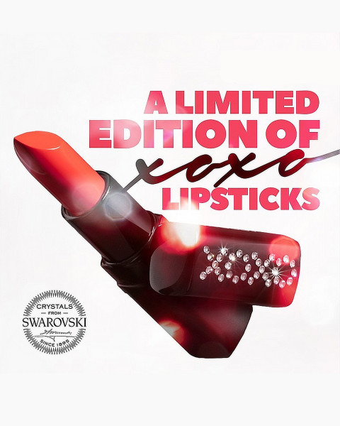 Découvrez Rouge à lèvres XOXO en édition limitée avec cristaux Swarovski®